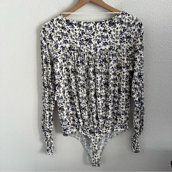 NWT Free People Intimately Kaya Print Cutout Bodysuit OB1353370 Small - Picture 2 of 10